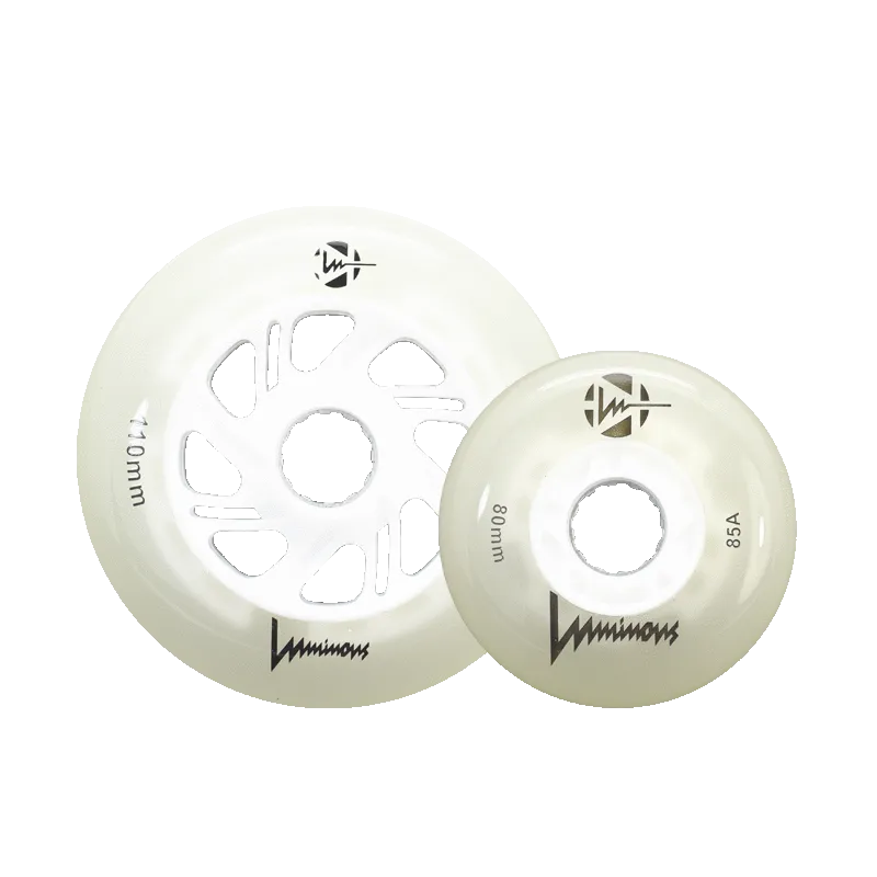 Luminous LED 125mm/85a GLOW White Rollerblade Wheel Single