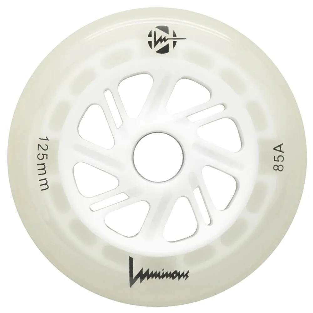 Luminous LED 125mm/85a GLOW White Rollerblade Wheel Single