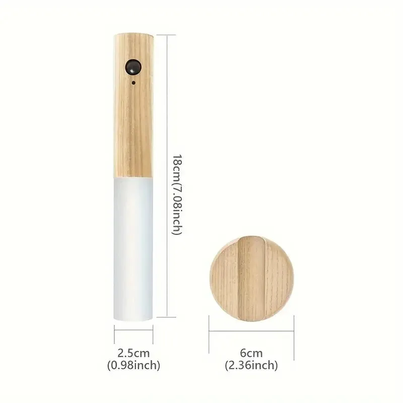 LumiWand Portable Wooden Night Light with Intelligent Activation