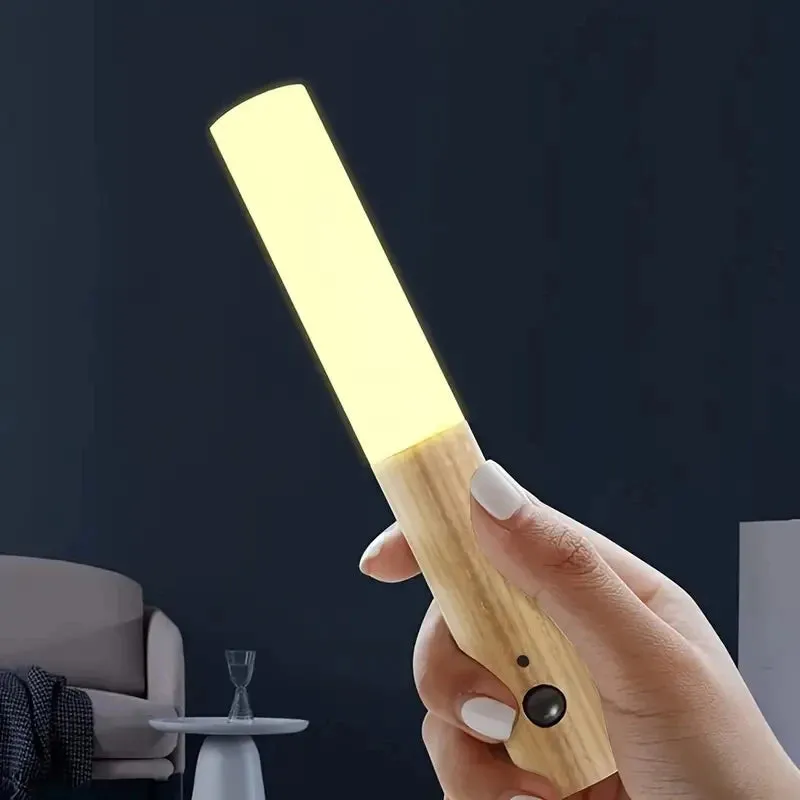LumiWand Portable Wooden Night Light with Intelligent Activation