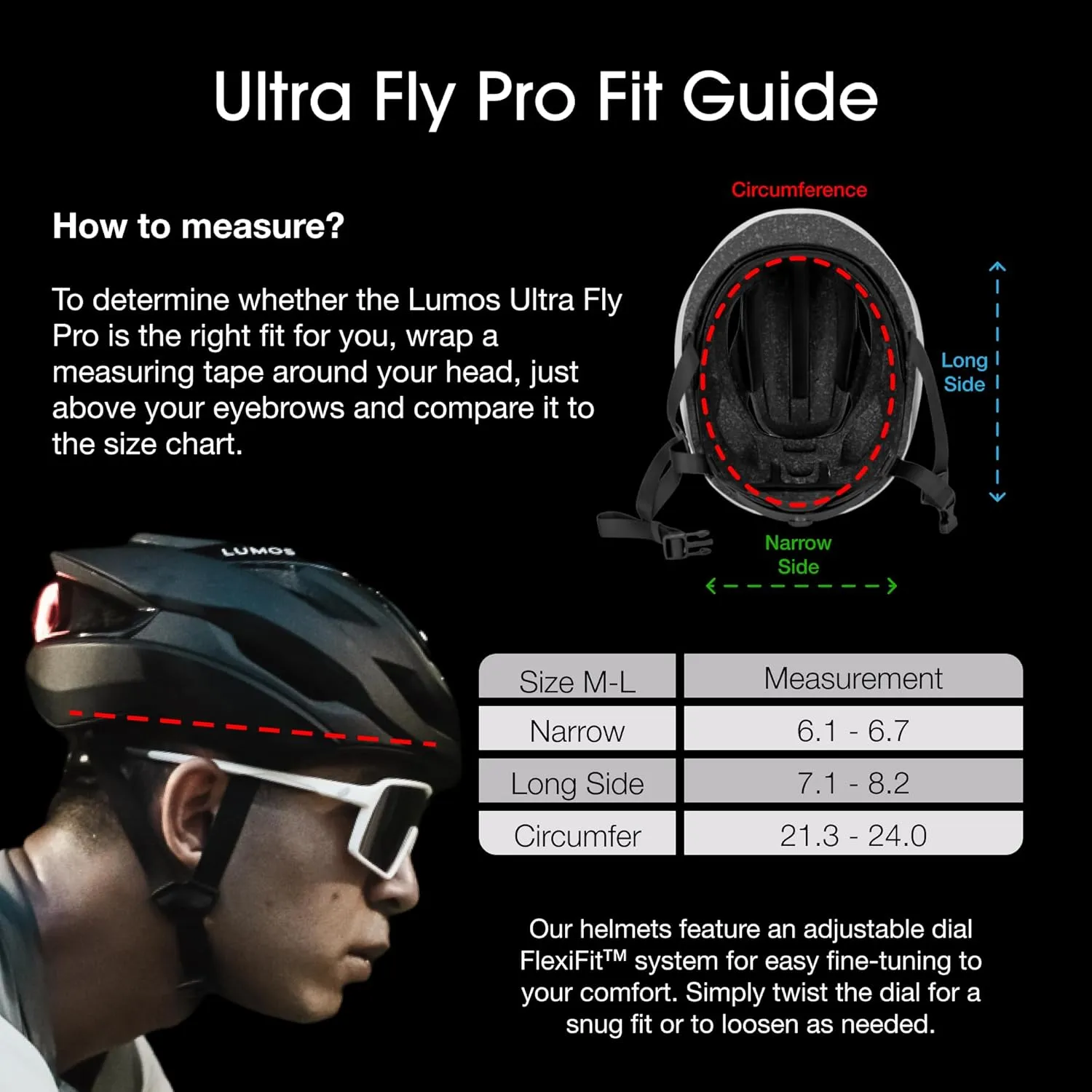 Lumos Ultra Fly Pro - Road Bike Helmet | Lumos Firefly and Firefly Mini Compatible | Built-in Sunglasses Port | Custom-Made Fit System for Adult Men & Women | Bicycle Cycling Accessories
