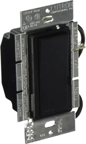 Lutron DVSCLV-10P-MN Diva 800-watt Single Pole Magnetic Low-Voltage Dimmer, Midnight