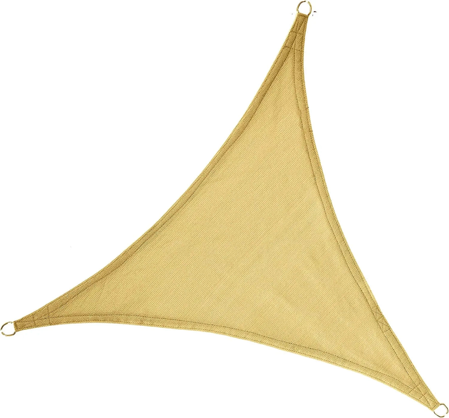 LyShade14' x 14' x 14' Sand Colour Triangle Sun Shade sail Canopy Awning for Garden Deck Pool Patio pergola Backyard Sandbox Outdoor Sun shade-90% Sun Shade, Higher u.v. Block