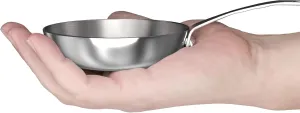 Macevia Mini Sauce Pan,18/10 Stainless Steel Butter Warmer Small Pot Cooking with Handle, Multipurpose Use for Home Kitchen or Restaurant (0.12 Quart/4 Inch) - Silver