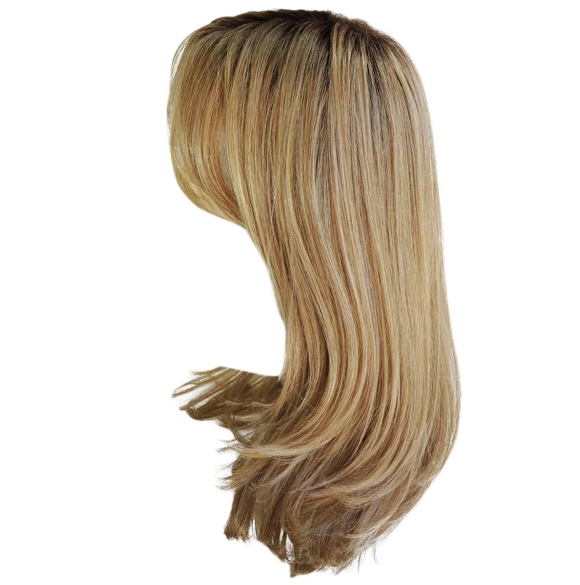 Magnetic Apppel Long Layered Wig With Whispy Bangs by Hairuwear, Average Cap - SS Light Blonde