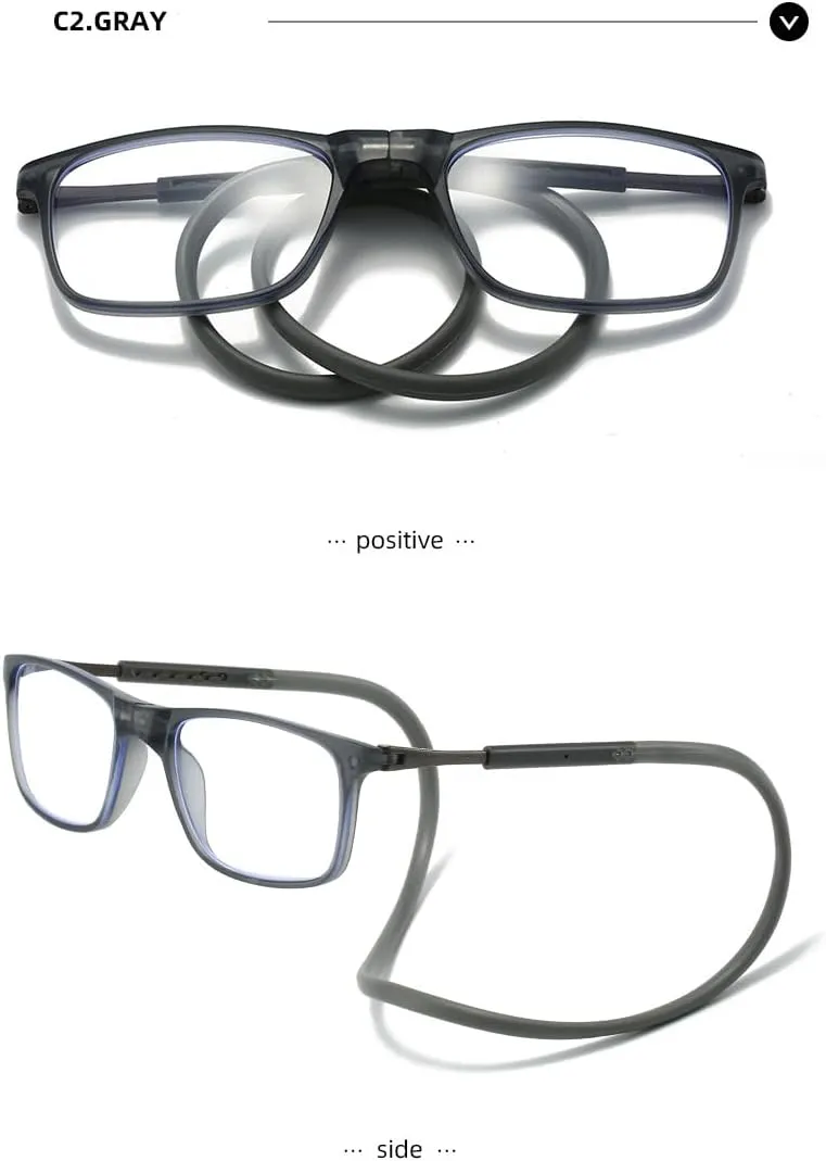 Magnetic Blue Light Blocking Reading Glasses for Men&Women, Bridge Front Connect Reading Glasses, Reading Adjustable