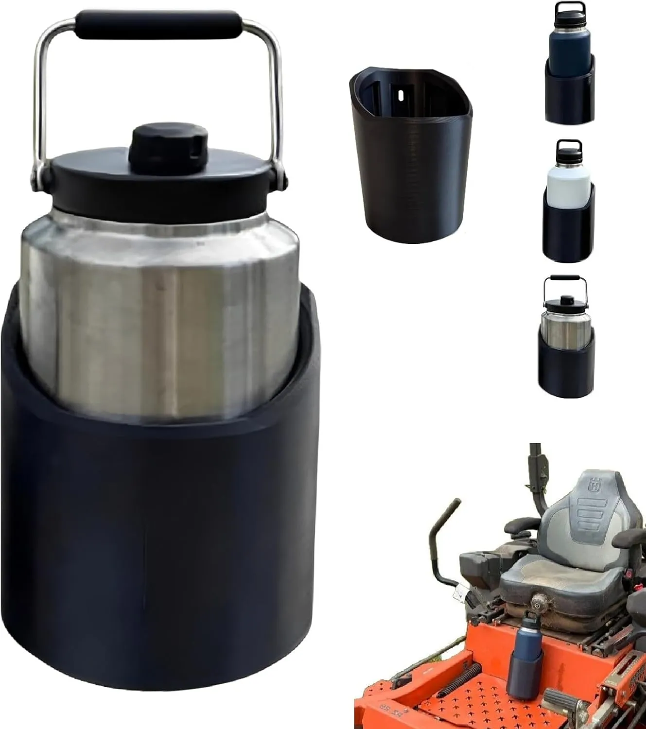 Magnetic Bottle Holder, Heavy Duty Magnetic Drink Holder, Big Magnetic Bottle Mounts for 46, 50, 64 Oz,Portable Magnetic Drink Holder for Tractor Fridge Yacht RV Forklifts Bus Lawnmower Truck