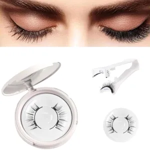 Magnetic Eyelashes Natural Look with Applicator, No Glue Needed, Lashes Kit Easy to Wear & Remove (Simple)
