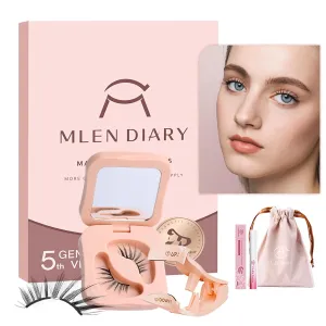 Magnetic Eyelashes with Applicator Natural Reusable Soft Magnets Lashes Without Eyeliner, Glue-free Lightweight, Waterproof, Easy to Wear, No Makeup Remover Required(Mermaid Style)