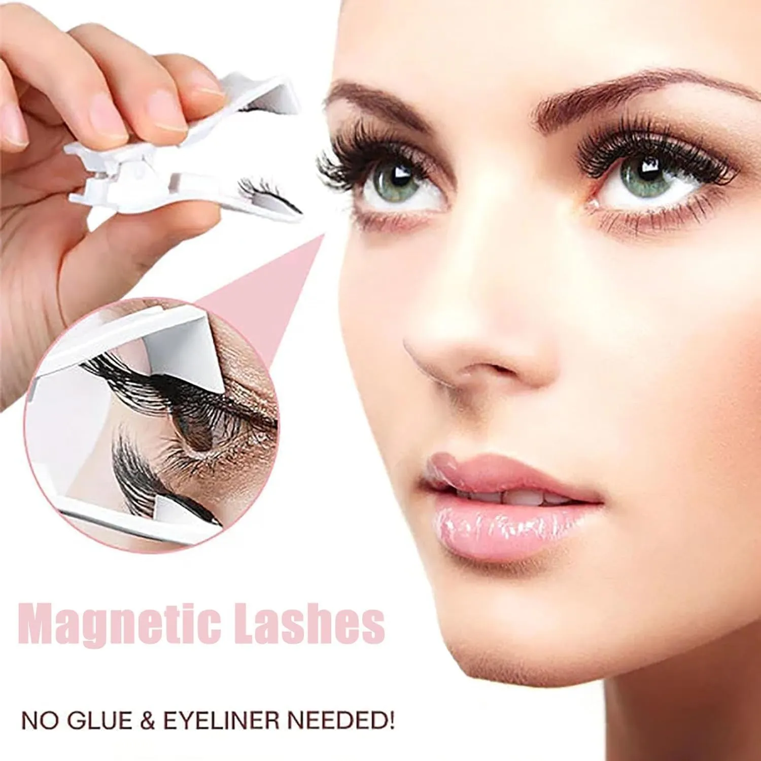 Magnetic Lashes, 2025 Upgraded Magnetic Lashes with Applicator, Eyelashes Natural Look (Full)
