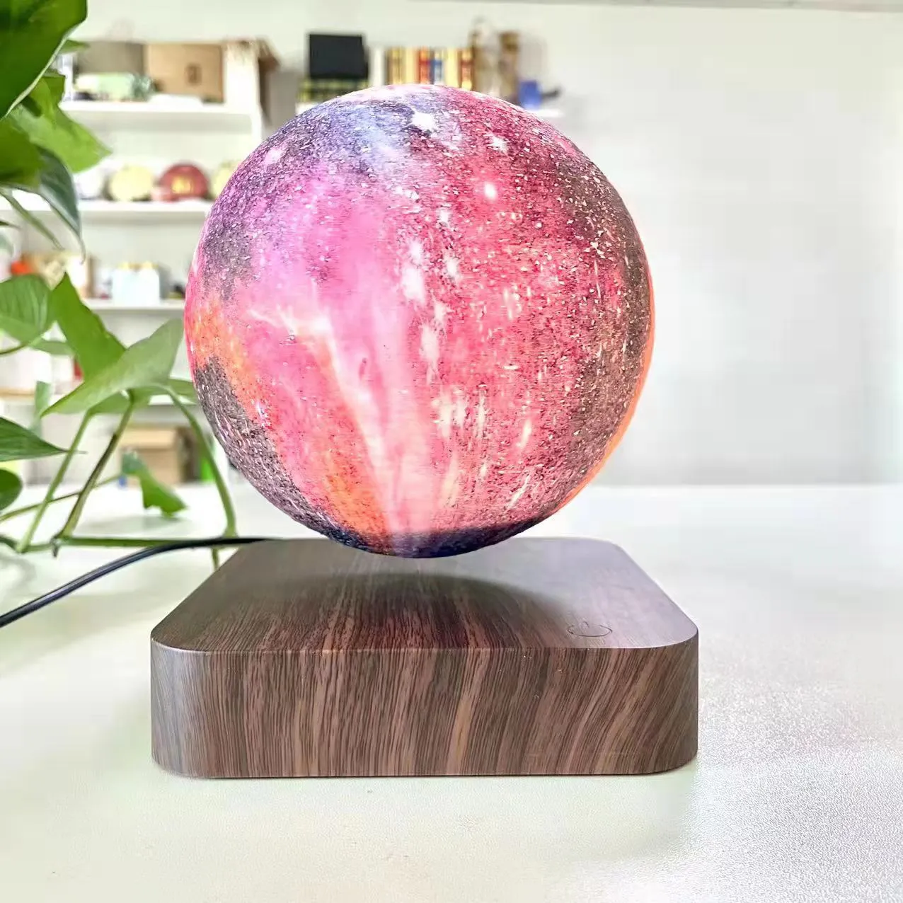 Magnetic Levitation Moon Lamp - 3D Printed LED Night Light with Touch Control, Unique Home Decor