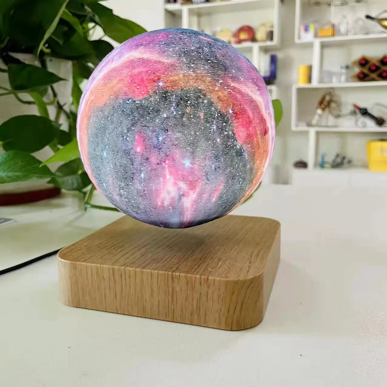 Magnetic Levitation Moon Lamp - 3D Printed LED Night Light with Touch Control, Unique Home Decor