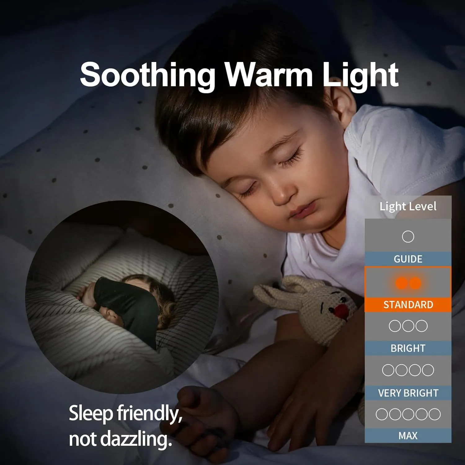 Magnetic Motion Sensor Night Light with Stick-On Base, Cruise Rechargeable Battery Powered Cordless Glow Light, Ideal for Bedroom, Bathroom, Stairway- Moonlit