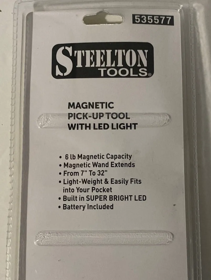 MAGNETIC PICK-UP TOOL WITH LED LIGHT