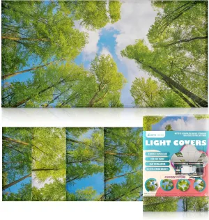 Magnetic Tree Cover For Fluorescent Or LED Fixture - Fluorescent Light Covers For Ceiling Lights - Must Haves For Teacher Supplies - Classroom, Home, Office Decor - Shades Overhead Lighting