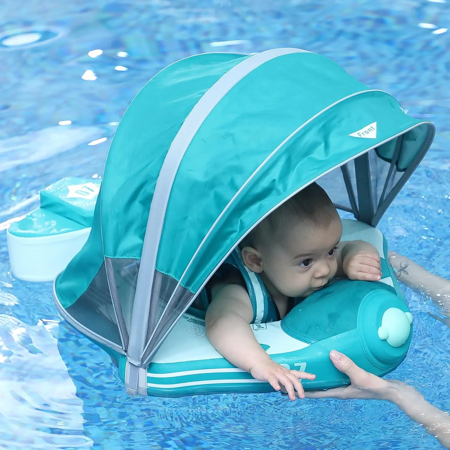 Mambobaby Add Tail Newest No.07 Airplane Baby Float with Sun Canopy – Green