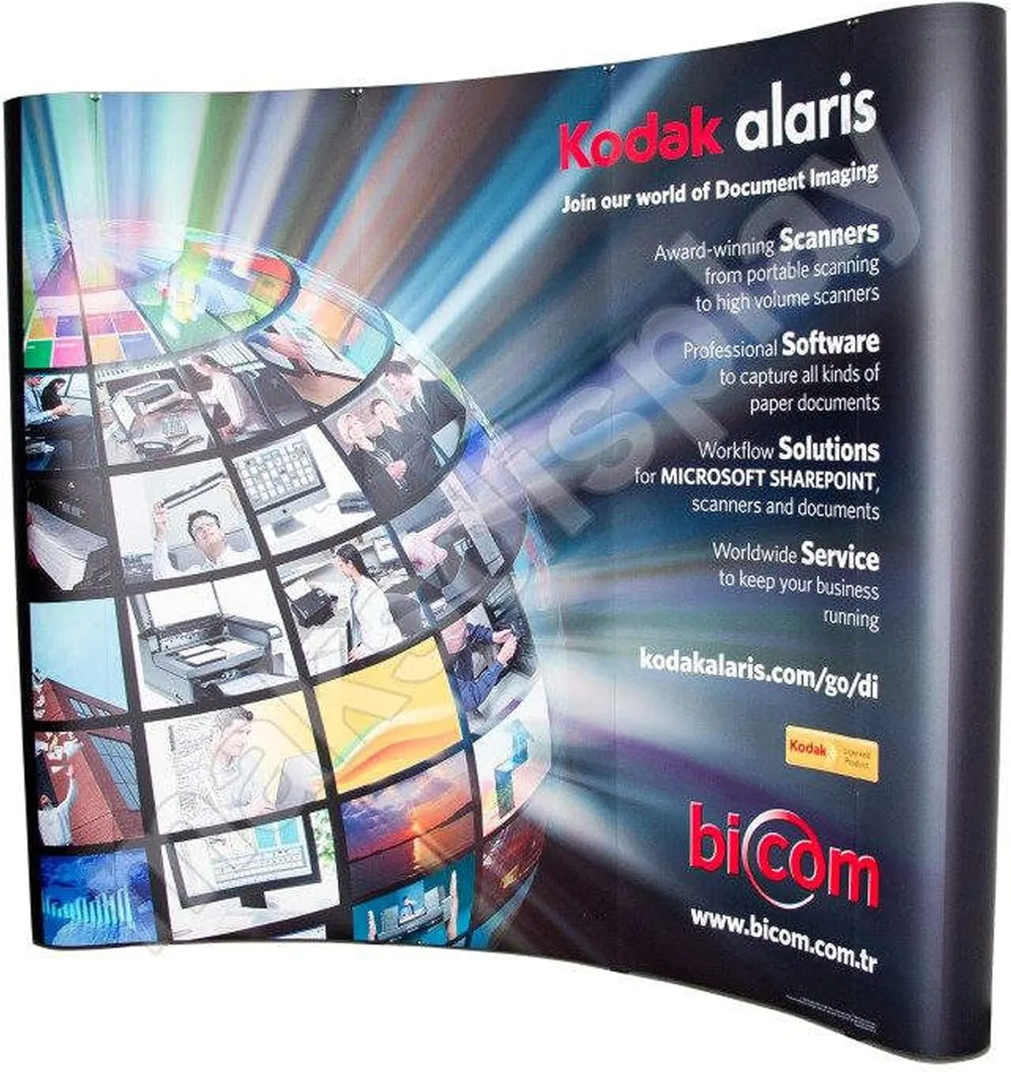 M&T Displays 10 feet Portable Curved Pop Up Display System PVC Magnetic Panels with Heavy Duty Carrying Bag Trade Show Backdrop Booth Frame Exhibit Banner Stand - Aluminum Profile