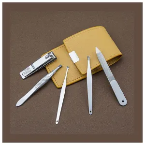 Manicures, Pedicure Kits, Nail Clippers, Durable Portable Nail Clippers Beauty Manicure Built-in Nail File Personal Care Set Mini 6 Piece Set Yellow Professional Grooming Kits (Color : Yellow)