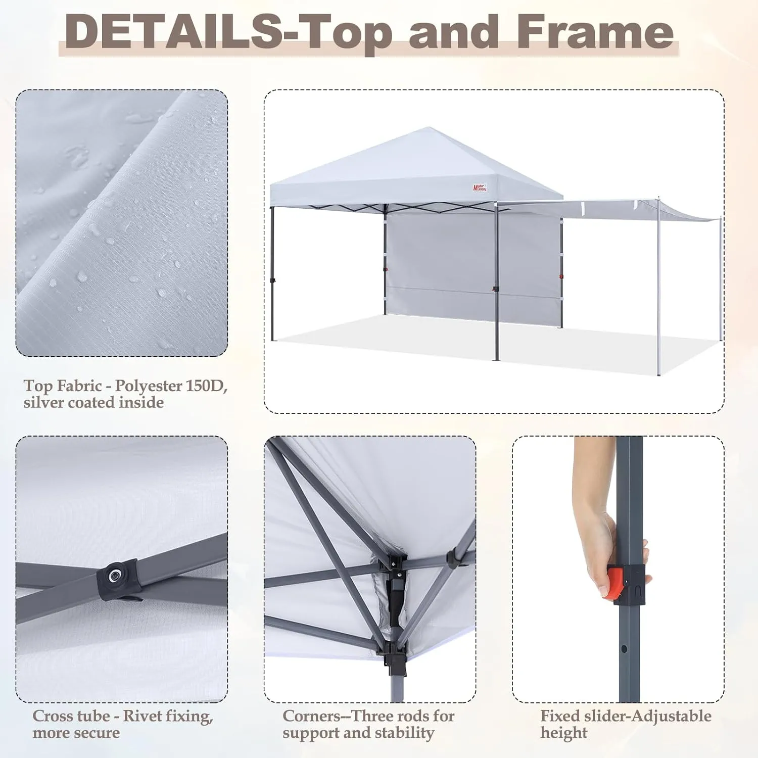 MASTERCANOPY 10x10 Pop Up Canopy Tent with 2 Shelters