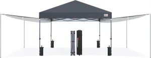 MASTERCANOPY 10x10 Pop Up Canopy Tent with 2 Shelters