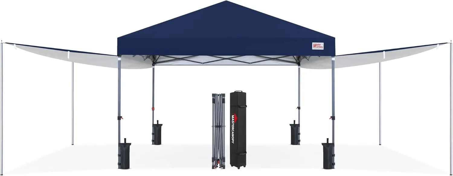 MASTERCANOPY 10x10 Pop Up Canopy Tent with 2 Shelters