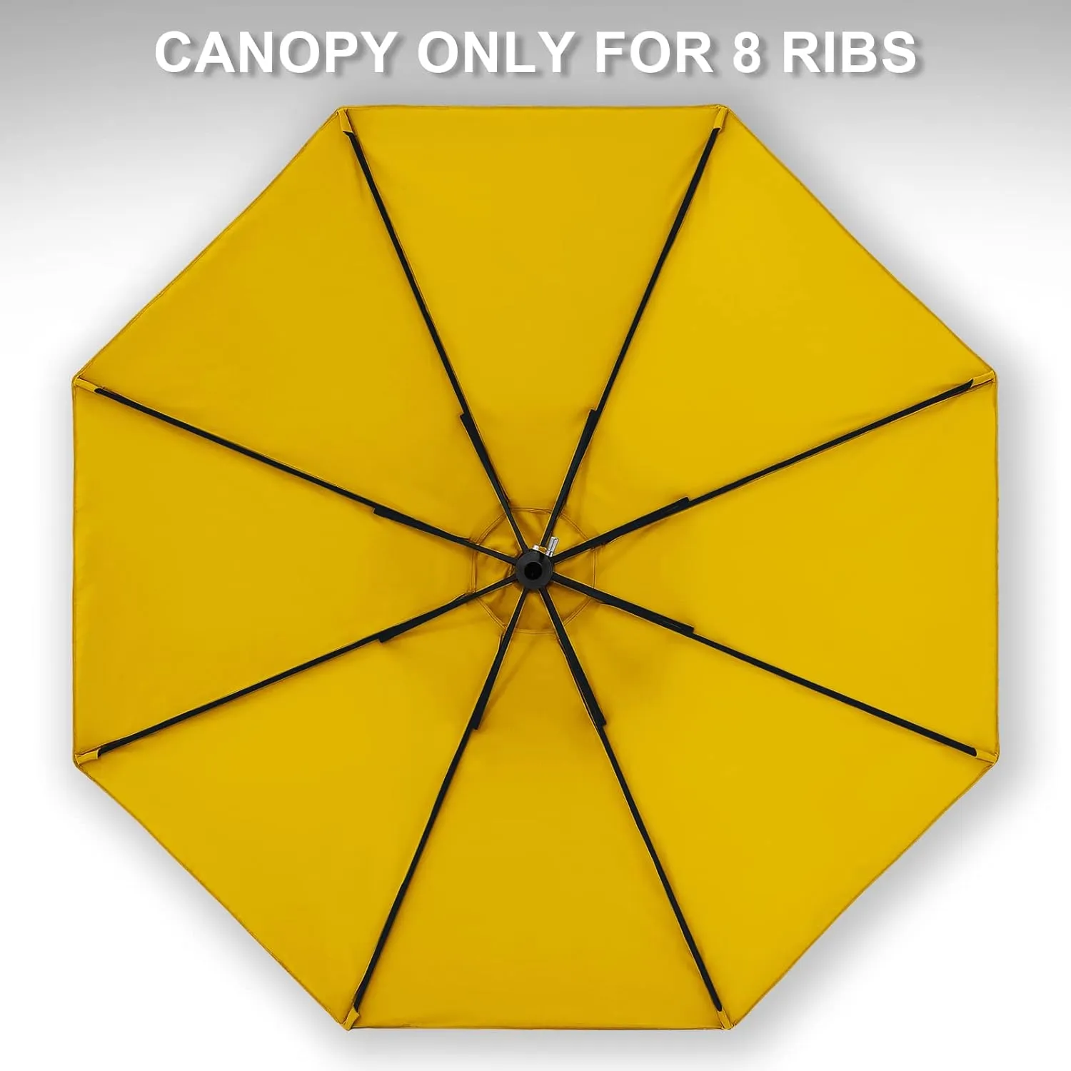 MASTERCANOPY Patio Umbrella 10 ft Replacement Canopy for 8 Ribs-Gold Canopy Only