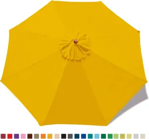 MASTERCANOPY Patio Umbrella 10 ft Replacement Canopy for 8 Ribs-Gold Canopy Only