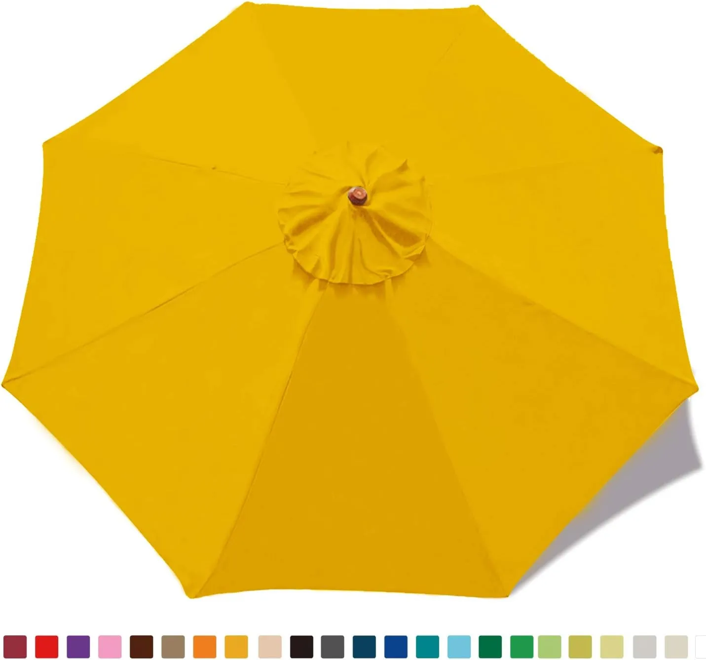 MASTERCANOPY Patio Umbrella 10 ft Replacement Canopy for 8 Ribs-Gold Canopy Only