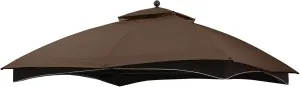 MASTERCANOPY Replacement Canopy Top for Lowe's Allen Roth 10x12 Gazebo #GF-12S004B-1 (Brown)