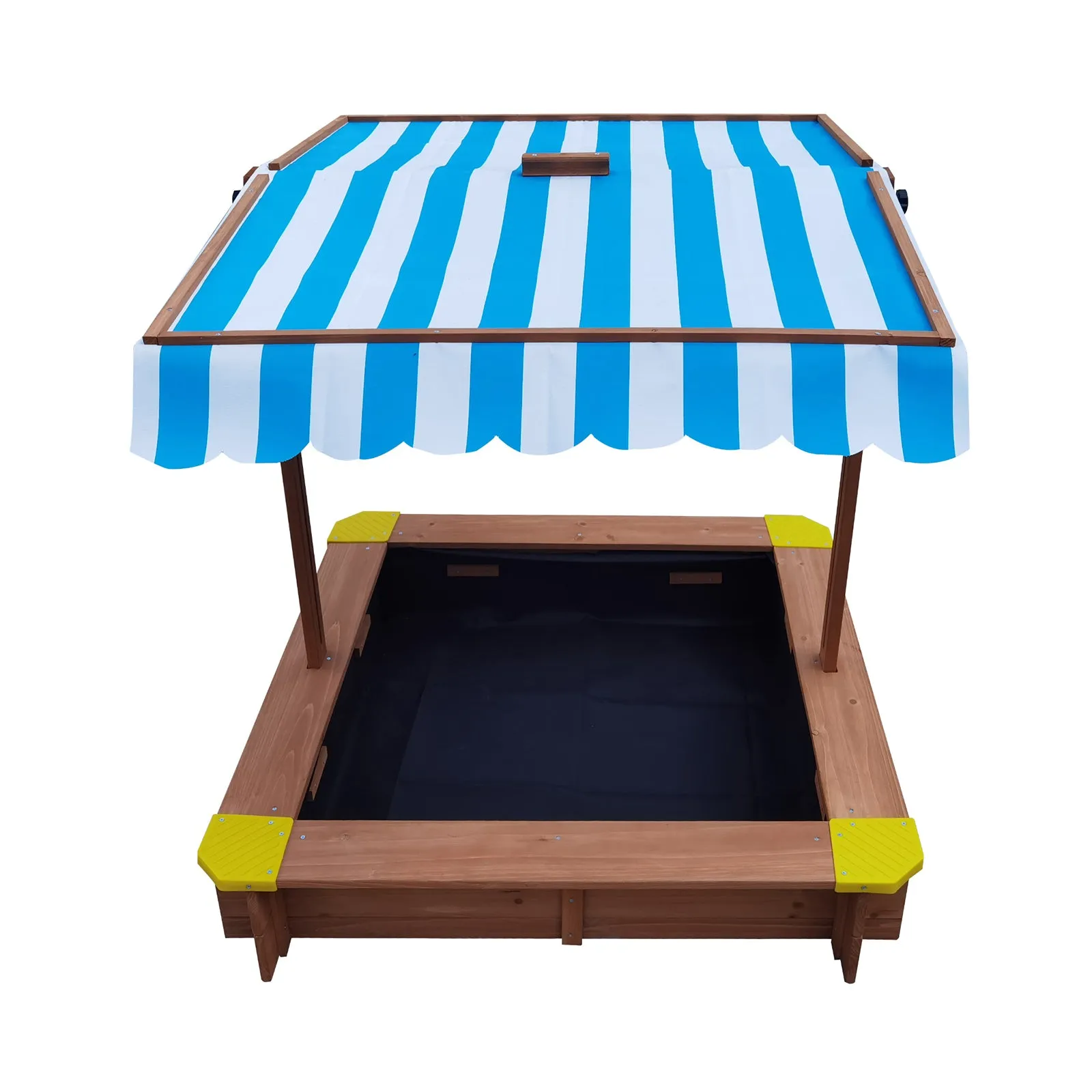 Mazam Kids Sandpit Outdoor Toys Wooden Sandbox Beach Play Box Children Canopy
