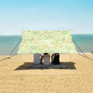 Melons Outline Pattern Beach Camping Tent Sun Shelter for Whole Family, Beach Shade Canopy with UPF50  UV Protection,Easy Set Up and Carry,Outdoor Shade for Trips, Fishing, Backyard Fun Picnics