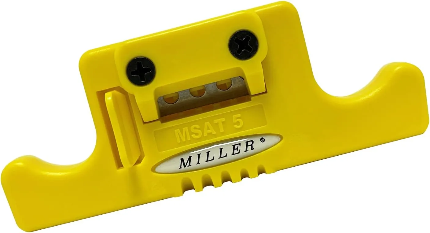 Miller MSAT 5 Wire Stripper for Working Technicians, Electricians, and Installers, Safe Cable Splicing Tool, 1.36 Ounce Easily Portable Wire Stripper