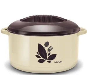 Milton Orchid 7500 Inner Steel Casserole, 6.71 Litres, Dark Brown | PU Insulated | BPA Free |Odour Proof | Food Grade | Easy to Carry | Easy to Store | Ideal for Chapatti | Roti | Curd Maker