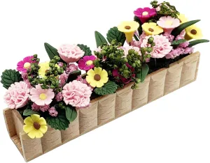 Miniature Potted Plant Flower Colorful 1:12 Mini Dollhouse Fairy Garden Bonsai Plant Clay Model Micro Landscape Decoration
