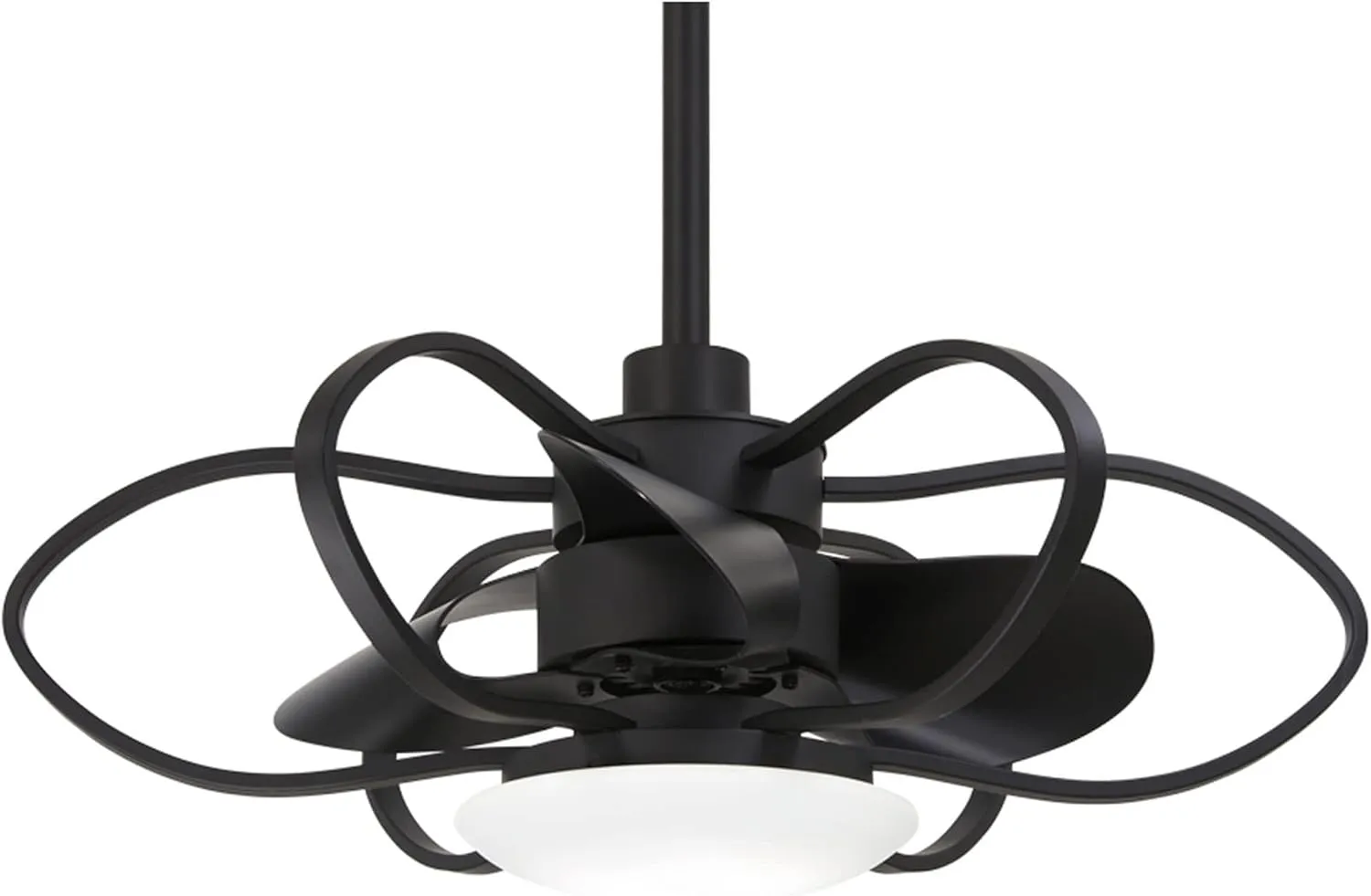 MINKA-AIRE F633L-CL Gordon 29-Inch Aire-Delier with Integrated LED Light Kit in Coal Finish