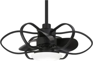 MINKA-AIRE F633L-CL Gordon 29-Inch Aire-Delier with Integrated LED Light Kit in Coal Finish