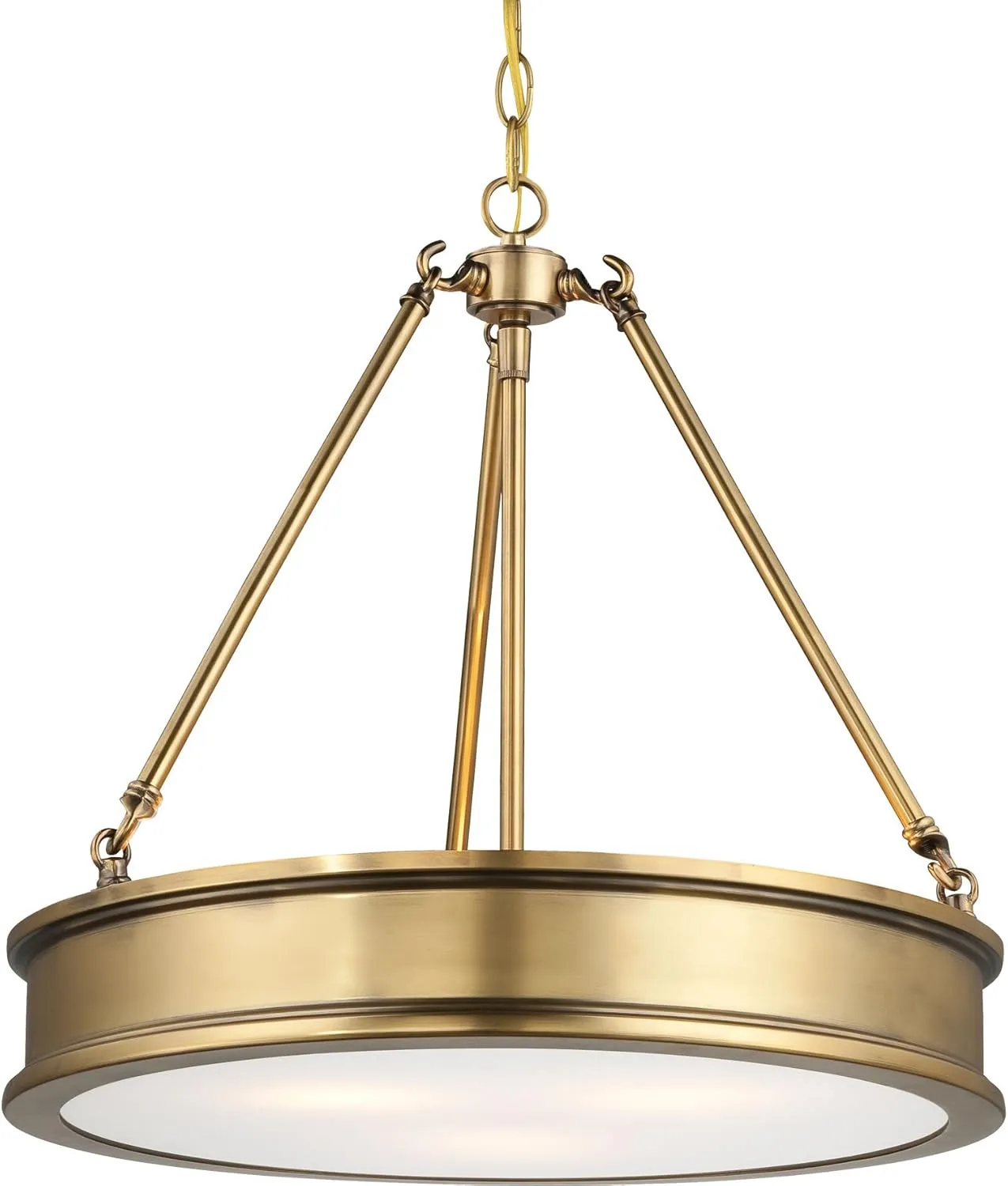Minka Lavery 4173-249 Harbour Point Pendant, 3-Light, 300 Total Watts, 19-in H x 18.5-in W, Liberty Gold