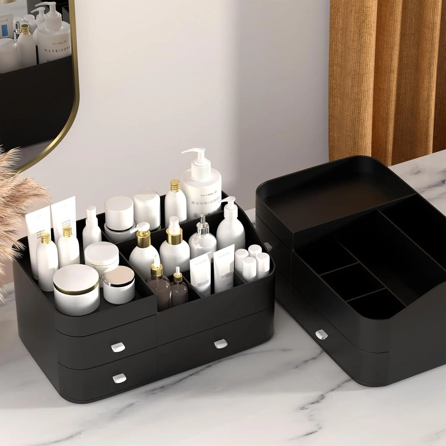 MIUOPUR Perfume Organizer for Men, Perfume Stand, Shelves for Perfumes, Organizador de Perfumes, Dresser Organizer Countertop, Mens Bedroom Essentials, Gifts for Men
