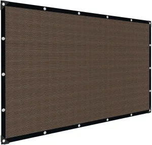 Mocha Sun Shade Cloth,Pergola Shade Cover with Reinforced Grommets,90% Shade Fabric Fence Privacy Screen Balcony,Pergola Shade Cover Canopy Garden Carport Porch Deck Patio Shade Cover,10x10FT
