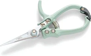 Modern Sprout Pruning Shears - Herb Snipping Scissors- Lightweight Gardening Tools W/Easy Lock - Flower Cutter Garden Shears - Carbon Steel Blade   Plastic-Free Reusable Holster (Green, 1-Pack)