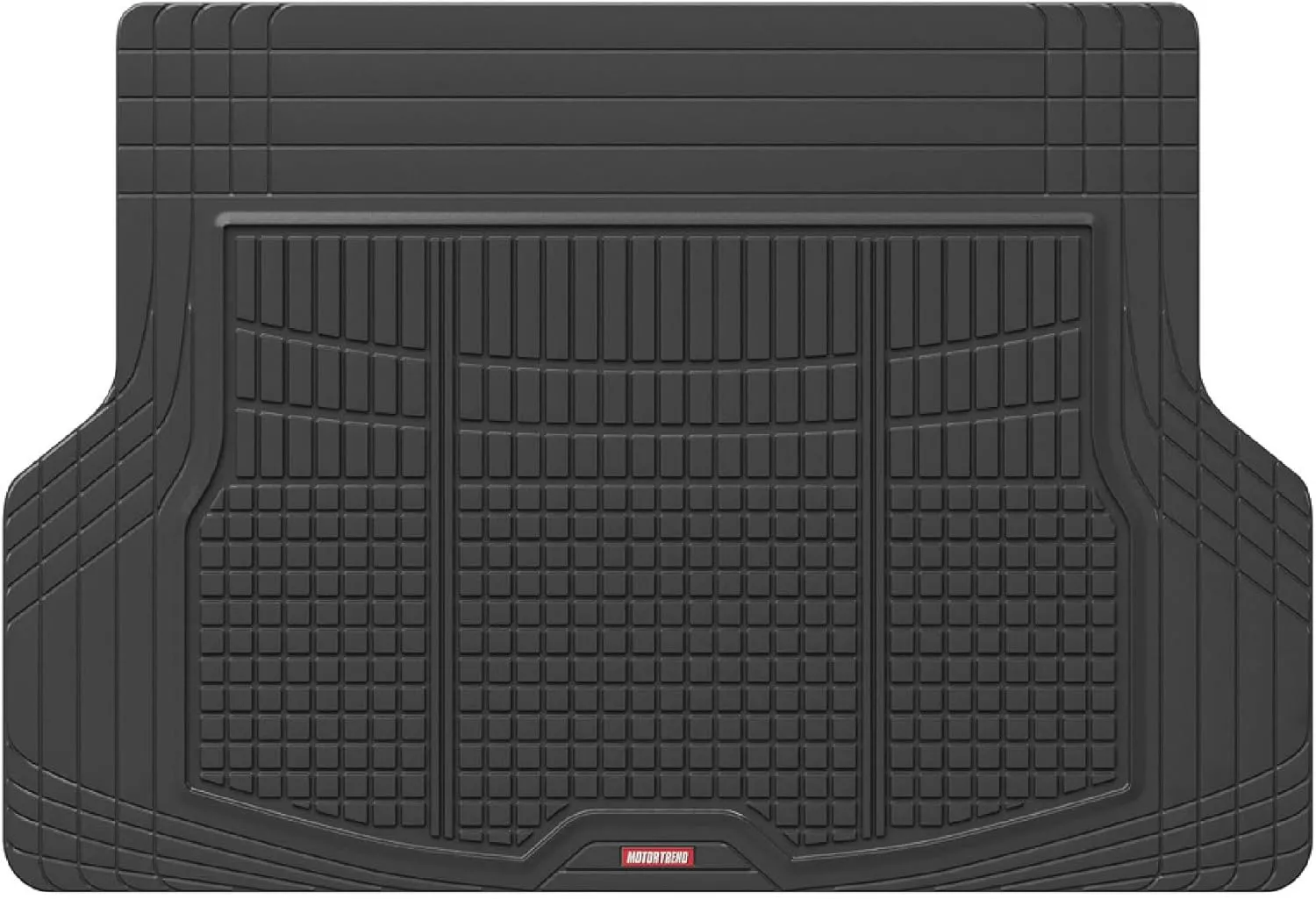 Motor Trend Premium FlexTough All-Protection Cargo Mat Liner – w/Traction Grips & Fresh Design, Heavy Duty Trimmable Trunk Liner for Car Truck SUV, Black (OF-985-BK)