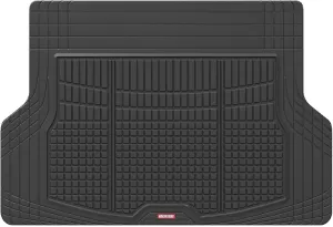Motor Trend Premium FlexTough All-Protection Cargo Mat Liner – w/Traction Grips & Fresh Design, Heavy Duty Trimmable Trunk Liner for Car Truck SUV, Black (OF-985-BK)