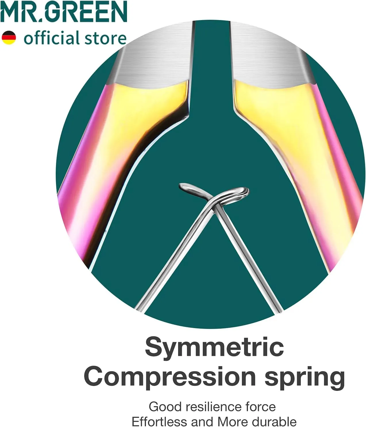MR.GREEN Cuticle Nippers Gorgeous Colorful Cuticle Scissors Nail Manicure Clippers Trimmer Dead Skin Remover Cutters Beauty Tool (Colored Titanium Pusher)