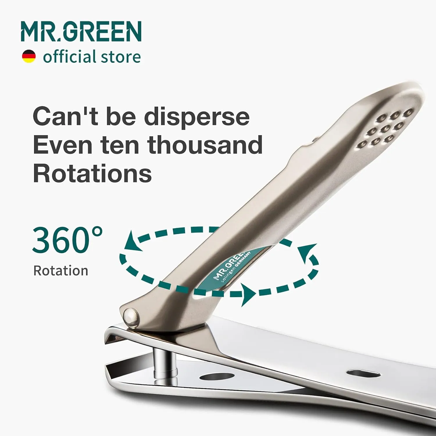 MR.GREEN Nail Clippers Curved Blades Fingernail Cut Nippers Manicure Scissors Stainless Steel Pedicure Tools (Large Glass File)