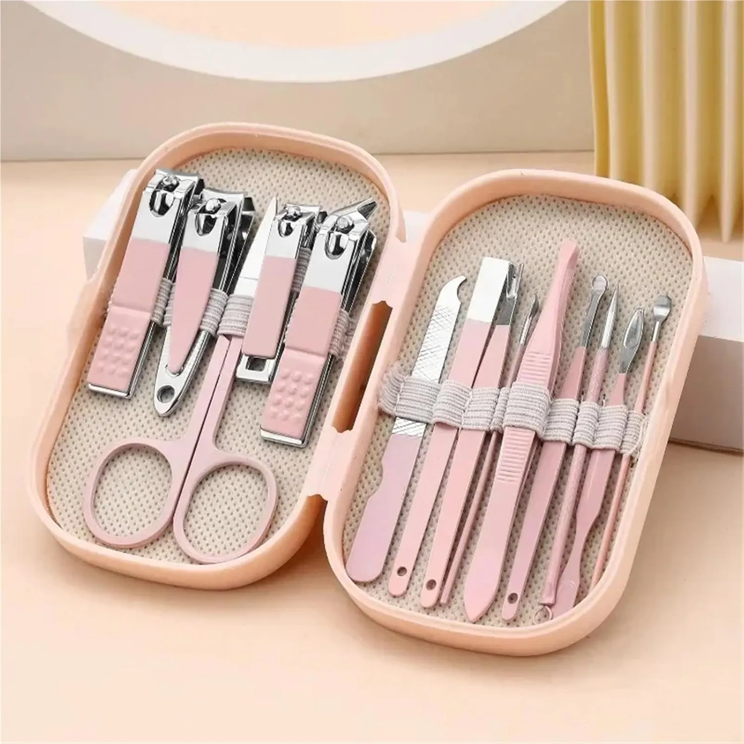 Nail Clipper 14 Piece Nail Care Kit Stainless Steel Manicure & Pedicure Set with Nail Scissors Clippers Ear Digging Spoon Men & Wo Sharp Nail Clipper Set(Blue)