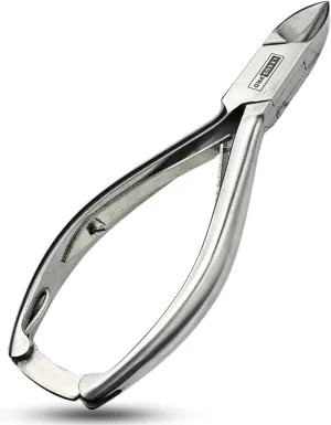 Nail Clippers for Men with Thick or Ingrown Toenails – LEEDS PRO Podiatrist Toenail Clipper Set German Forged – Heavy Duty Nail Cutter – Hospital Grade (14CM - Straight Head - Smooth Handle)