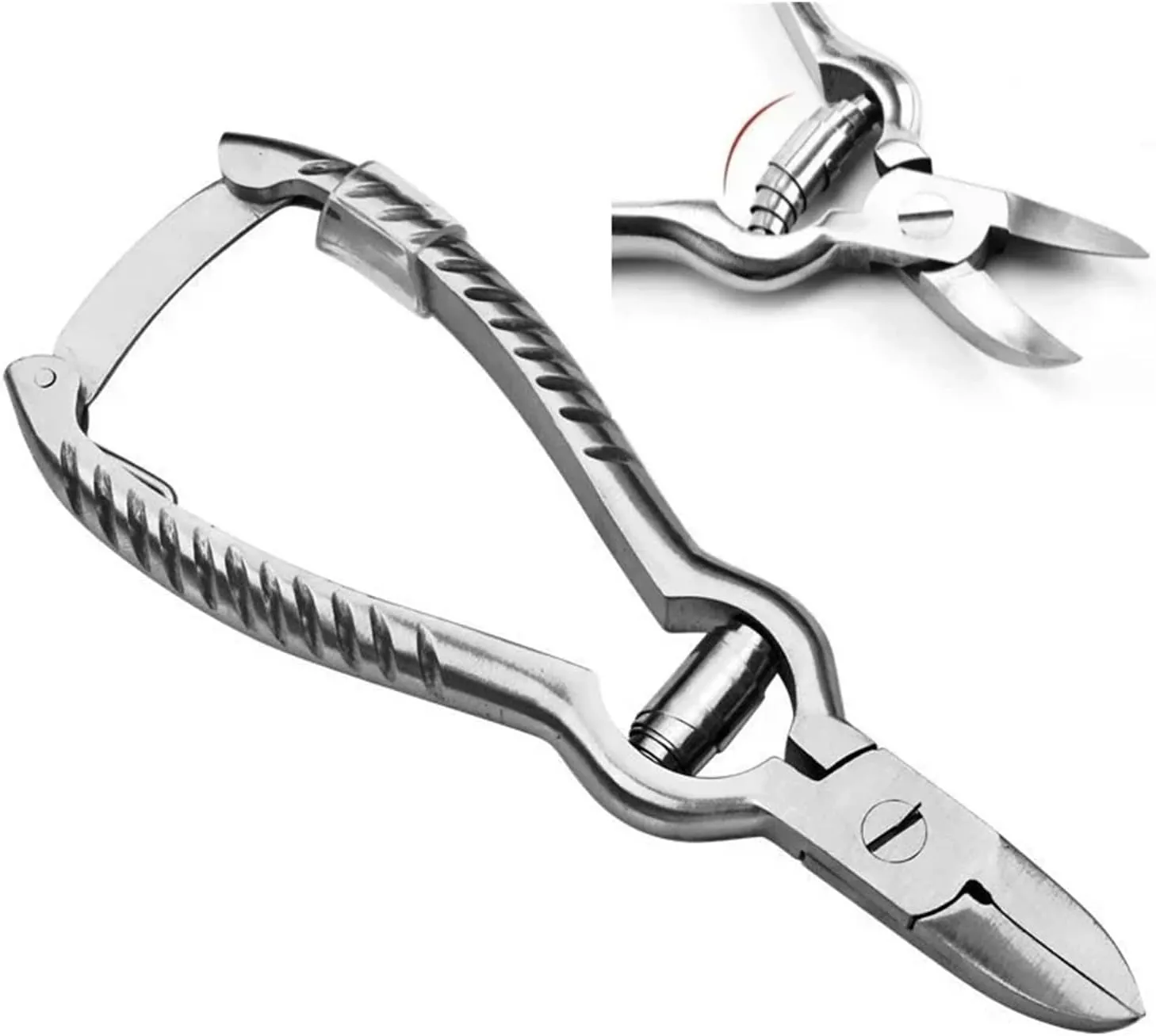Nail Cuticle Scissors Toenail Cuticle Nipper Clipper Edge Cutter Scissor Nail Pliers Tool Fingernail Clipper(Large)
