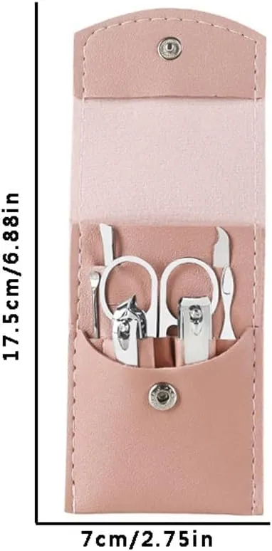 Nail Kit Portable 7-Piece Nail Clippers Set Simple Manicure Tool for Office Bedroom Indoor Travel Nail File Tool Nail Care Set Toe Nail Clippers(B)