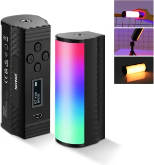 NEEWER Basic Magnetic Handheld Light Wand, 360° Full RGB Mini LED Video Light Stick, 2500mAh Battery, 2500-8500K Dimmable Camera Tube Light for Studio Photography TikTok YouTube Vlog, TL96RGB