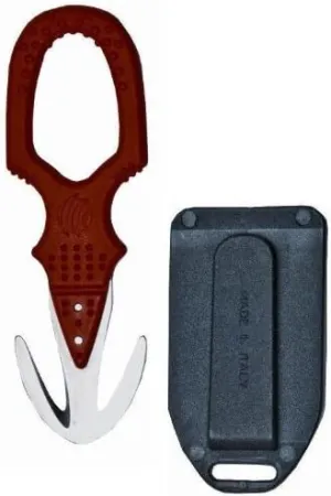 New Safety and Rescue Scuba Diver Twin Line Cutter with Hard Plastic Sheath - International Rescue Red